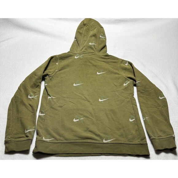 Nike Club Hoodie Youth Large All Over Print Monogram DX5699-378 Sweatshirt - Picture 3 of 8